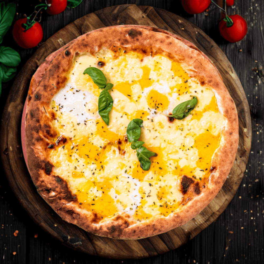 Four cheese pizza